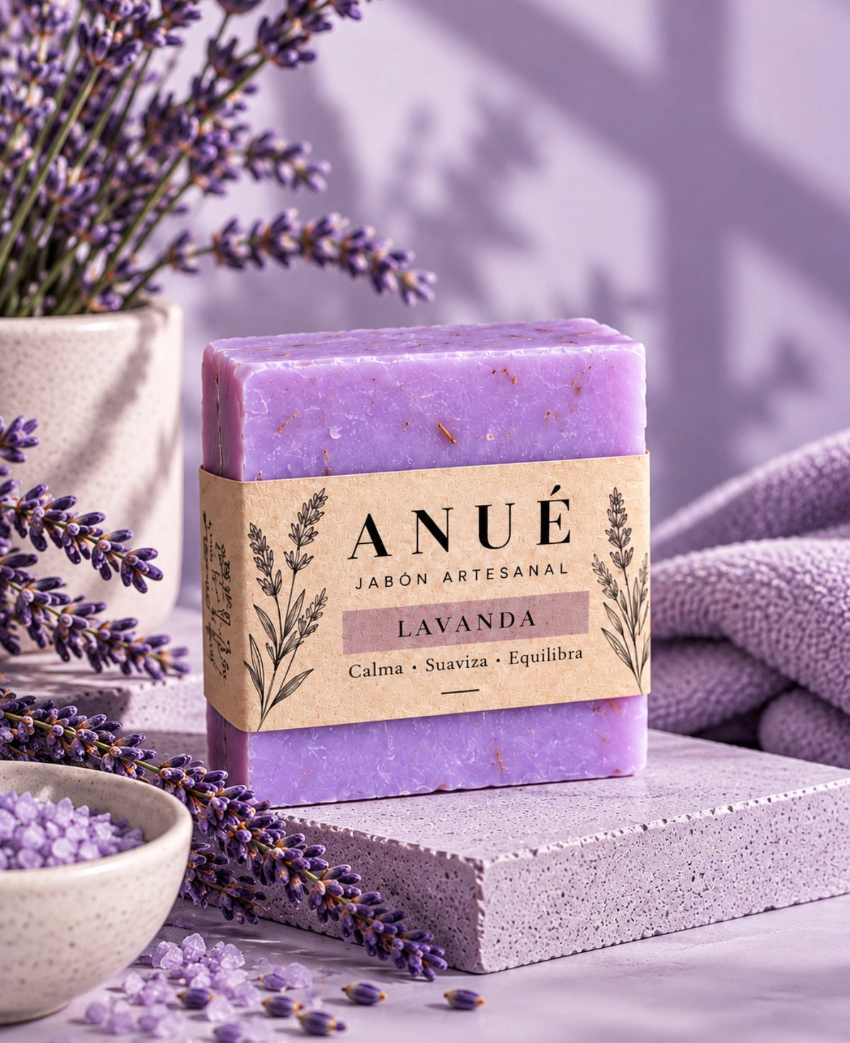 Jabón Artesanal de Lavanda — Barra de Tocador
